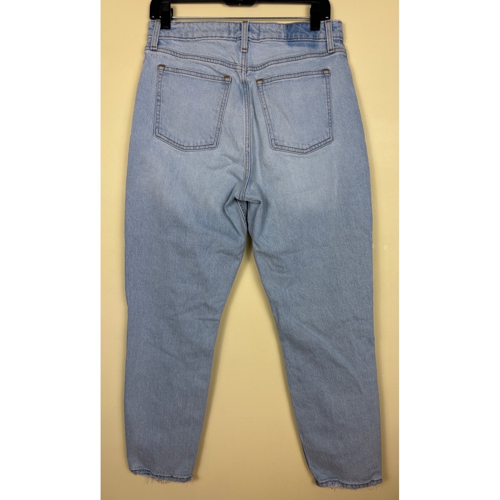 ABERCROMBIE & FITCH Curve Love High Rise Mom Jeans Light Blue Wash Women Size 29 - Picture 9 of 14